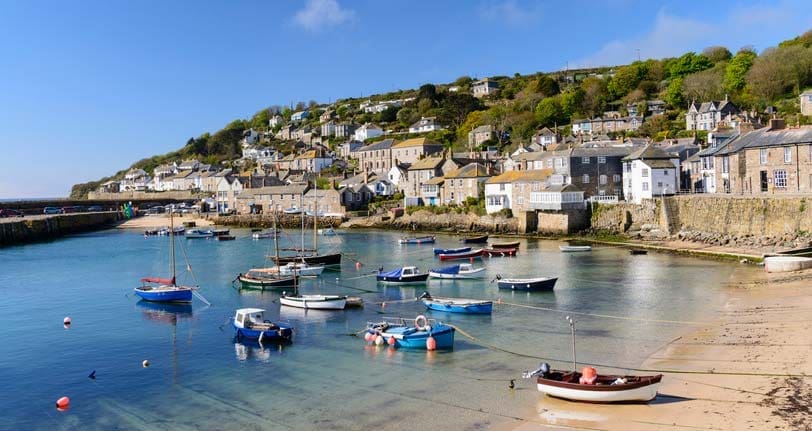 Fishing Boats Moored in a Cornish Harbour