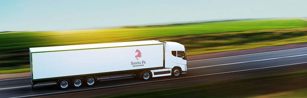 Santa Fe branded moving truck