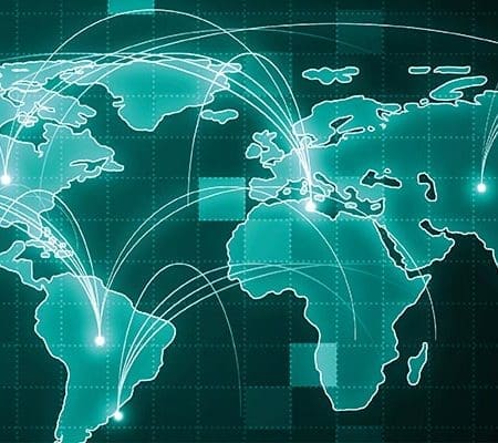 digital world map aqua shade