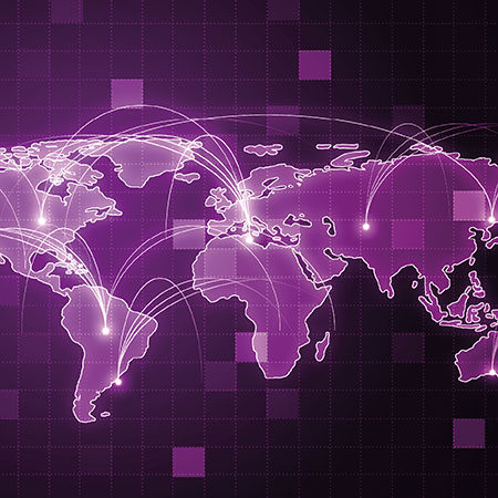 digital world map violet